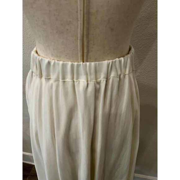 Mabel Cream Ivory Flowy Mid Calf Length Skirt Size Small Waist 26 - Picture 9 of 12